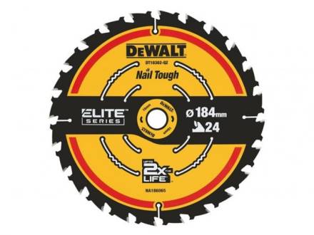 DeWalt EXTREME 2nd Fix TCT Circular Saw Blade 184mm x 16mm Bore 24T