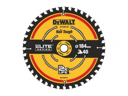 DeWalt DT10303-QZ Elite Circular Saw Blade 184mm x 16mm 40T