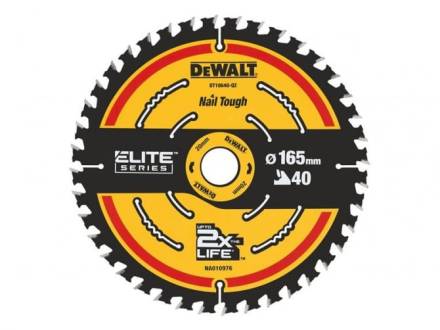 DeWalt DT10640-QZ Elite TCT Circular Saw Blade 165mm x 20mm 40T