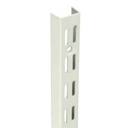 Prosolve Twin Slot Shelf-Lok White Steel Upright 430mm