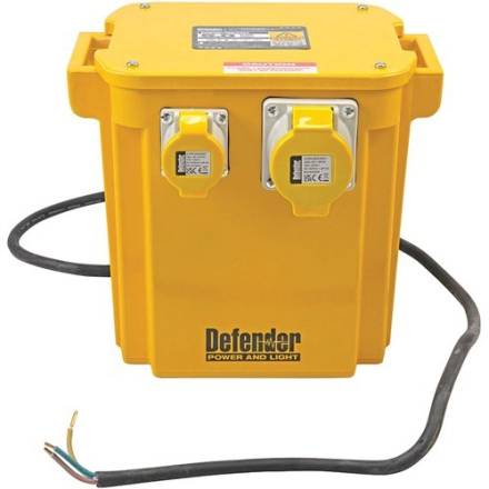 Defender E205042 5kVA 110V Portable Transformer 2x16A and 1x32A No Plug