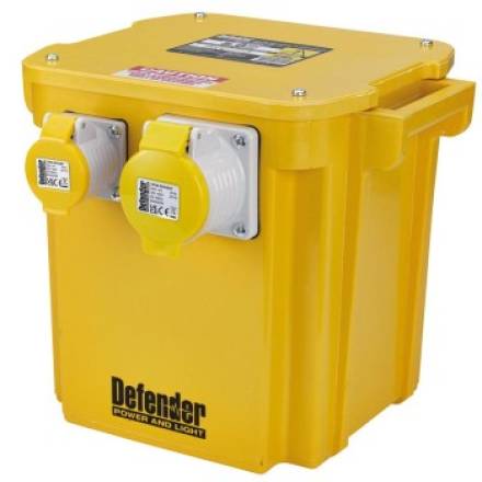 Defender E205042 5kVA 110V Portable Transformer 2x16A and 1x32A No Plug