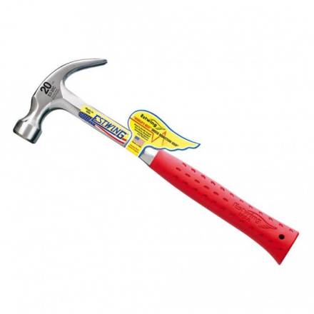 Estwing E3/20C Curved Claw Hammer Red Vinyl Grip 560g (20oz)