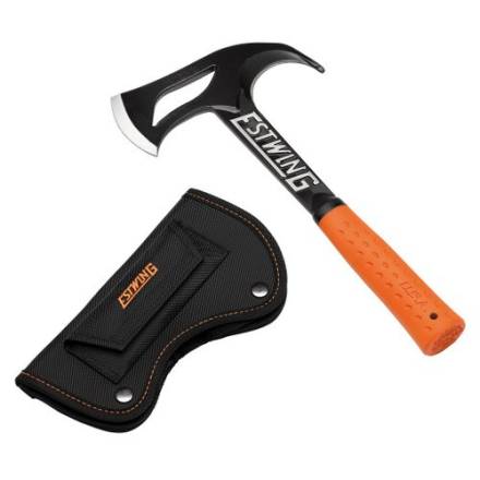 Estwing EO-25A 14" Camper's Axe with Orange Shock Reduction Grip and Nylon Sheath