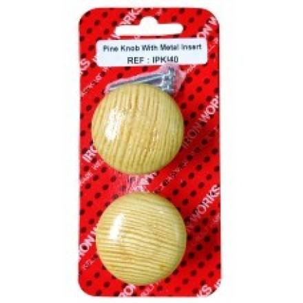 50mm Pine Knobs (Pack of 2)