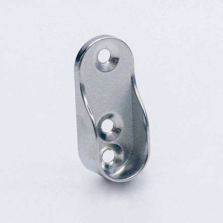 Rothley Oval Wardrobe Rail End Socket Chrome Plated 30 x 15mm