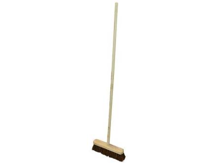 Faithfull Stiff Bassine Broom 305mm (12in) with Varnished Handle