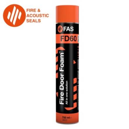 FAS Fire Door Foam 750ml Gun Grade - 60 Minute Fire Rated PU Expanding Foam