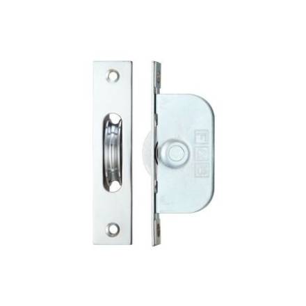 Zoo Hardware Fulton and Bray Brass Ball Bearing Axle Pulley 1-3/4" Radius Forend Polished Chrome