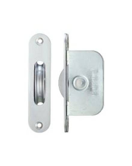 Zoo Hardware Fulton and Bray Brass Ball Bearing Axle Pulley 1-3/4" Radius Forend Satin Chrome