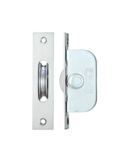 Zoo Hardware Fulton and Bray FBBP01SC Brass Ball Bearing Axle Pulley 1-3/4" Satin Chrome
