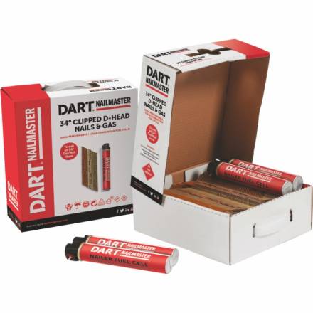 Dart NailMaster 75 x 3.1mm Ring Galvanised 1st Fix Nails and Gas Box (2200)