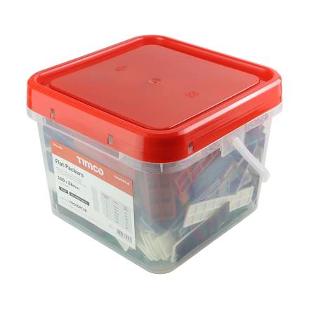 Timco Assorted Flat Packers 28mm x 100mm Mixed Thicknesses - Pack of 200