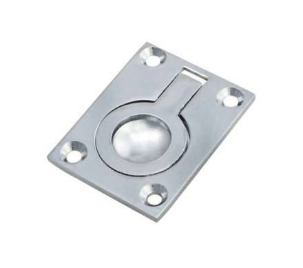 Carlisle Brass 50x38mm Flush Ring Pull - Polished Chrome
