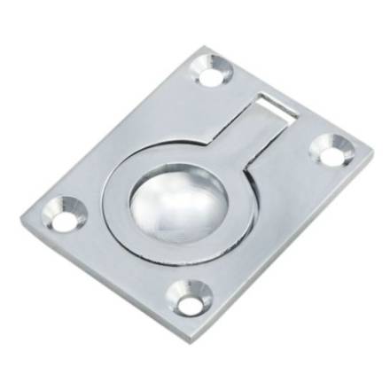 Carlisle Brass Flush Ring Pull 63 x 50mm Polished Chrome
