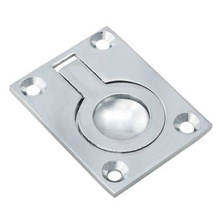 Carlisle Brass Flush Ring Pull 63 x 50mm Polished Chrome
