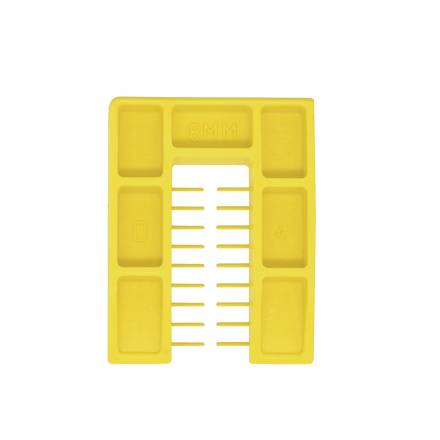 Finnsworth Type H Square End Plastic Frame Packers 50 x 100mm 1mm Yellow Pack of 1000