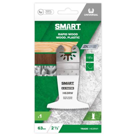 SMART Trade Series 63mm Rapid Wood and Plastic Multi-Tool Blade