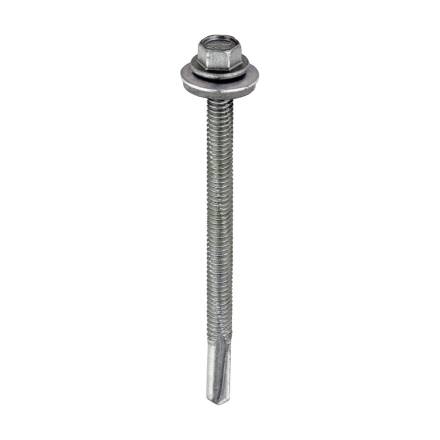 TIMCO Metal Construction Heavy Section Tek Screw Hex EPDM Washer Self-Drilling Exterior 5.5 x 80mm