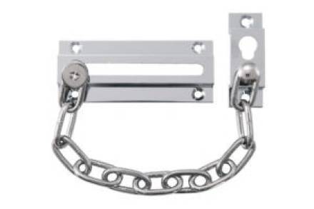 Frisco Eclipse Chrome Plated Solid Brass Security Door Chain 102mm