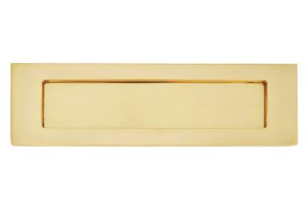 Frisco Victorian Pattern Letter Plate Polished Brass 254 x 76mm