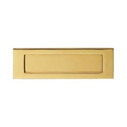 Frisco Victorian Pattern Letter Plate Polished Brass 254 x 76mm