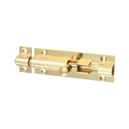 Frisco Straight Barrel Bolt 75mm Polished Brass