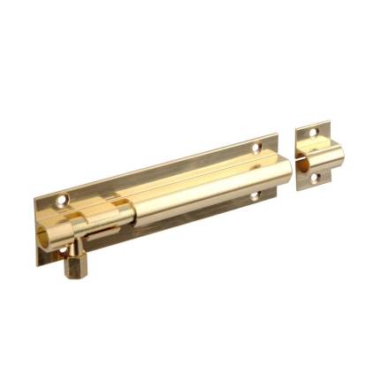 Frisco Straight Barrel Bolt 75mm Polished Brass