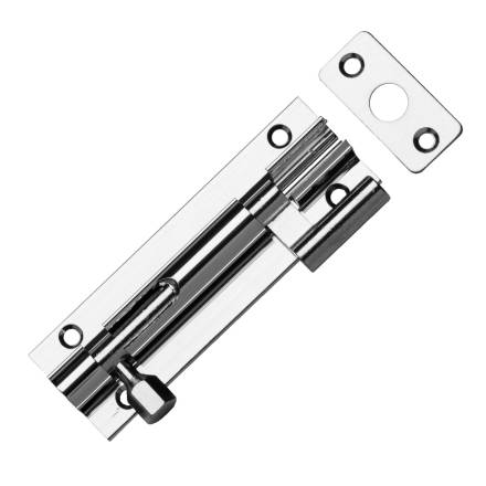 Frisco Necked Barrel Bolt 100mm Polished Chrome Plated