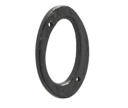Frelan Hardware Jedo Antique Black Malleable Door Numeral 0 - 100mm