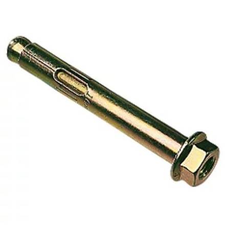 M8 x 15mm Plated Brass Sleeve Anchor (Pack of 6)