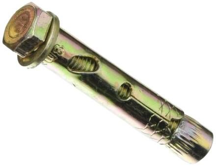 M8 x 15mm Plated Brass Sleeve Anchor (Pack of 6)