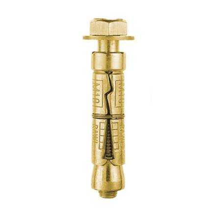 M10 x 30mm Polished Brass Shield Anchor (Pack of 4)