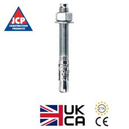 JCP BZP M8 x 65mm ETA Option 7 Throughbolt - Pack of 6