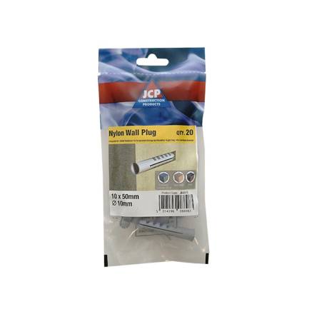 Nylon Wall Plug 10mm - Pack of 20