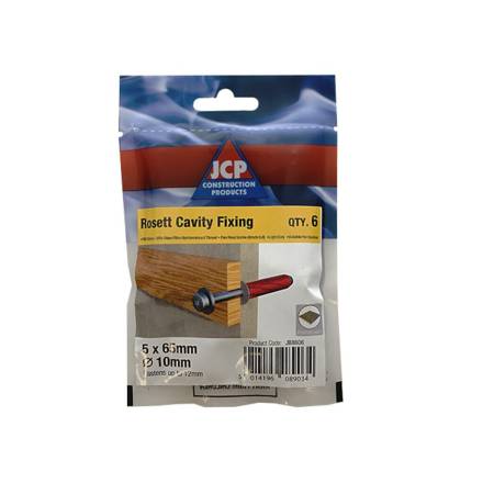 JCP Rosett Cavity Fixings Red M5 x 65mm (Bag of 6)