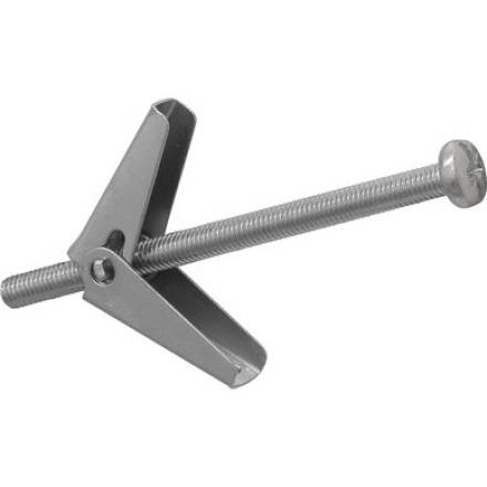 JCP Fixings Spring Toggle Complete With Screw ZYP M6 x 75mm Pack of 6