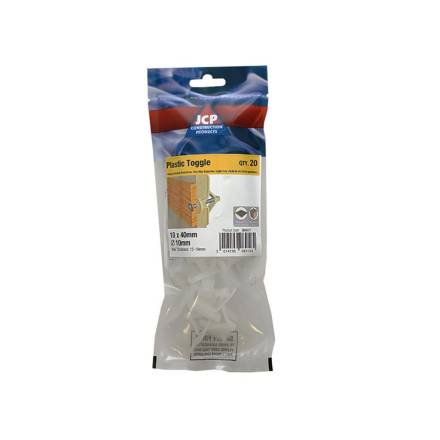 Nylon Toggle Wall Plug 4-12mm (Pack of 20)