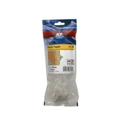 Nylon Wing Toggle for Cavity Wall 12mm Pack of 20