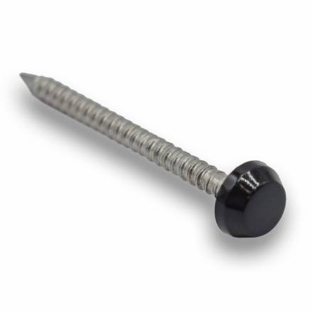 A4-316 Stainless Steel Black Polytop Head Pins 2.00 x 40mm (Pack of 25)