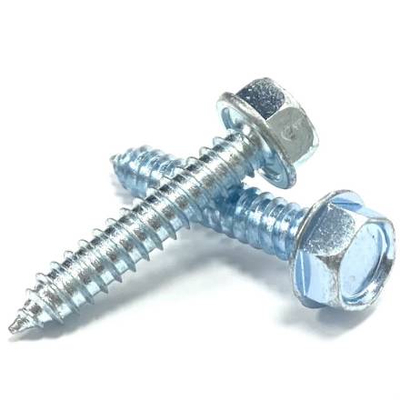 Pkt 90 Bright Zinc Plated 6.3 x 45mm Ground Point Self-Tapping Screws