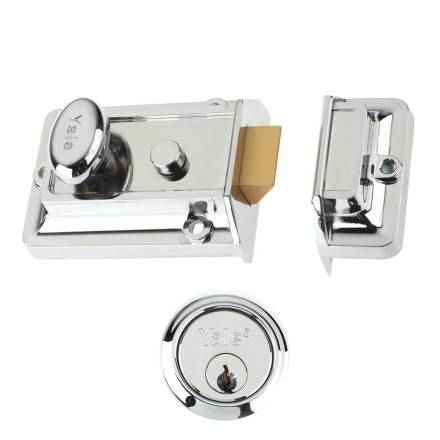 Yale P77 Traditional Chrome Nightlatch 60mm Backset