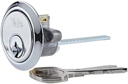 Assa Abloy Yale P1109 Replacement Rim Cylinder Chrome Plated