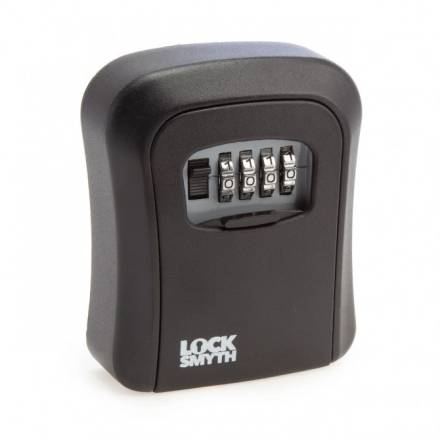 Locksmyth Combination Key Safe Black 120 x 90 x 40mm