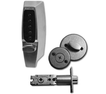 Kaba Simplex 7104 Satin Chrome Mechanical Digital Lock