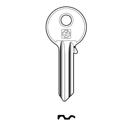 Silca UNI32 Cut Key for Union 6-Pin Cylinder