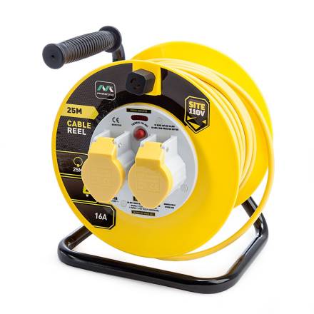 Masterplug 16A 2-Socket Open Cable Reel 25m 110V