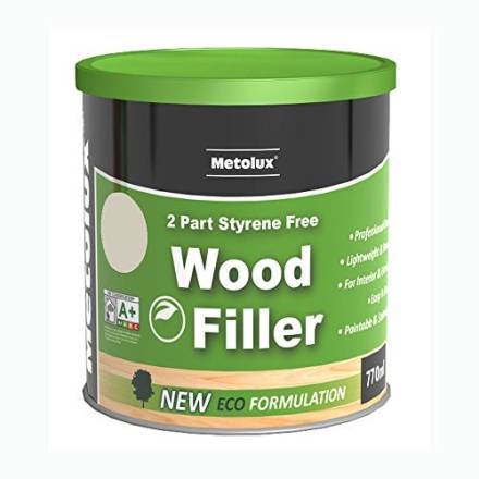 Metolux 2 Part Styrene Free Wood Filler Light Oak 770ml