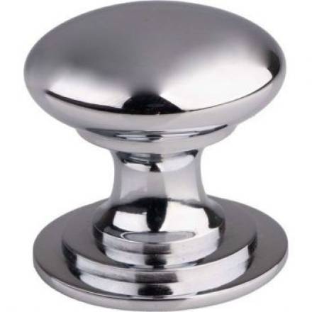 Carlisle Brass Fingertip Design Victorian Cupboard Knob 25mm Polished Chrome