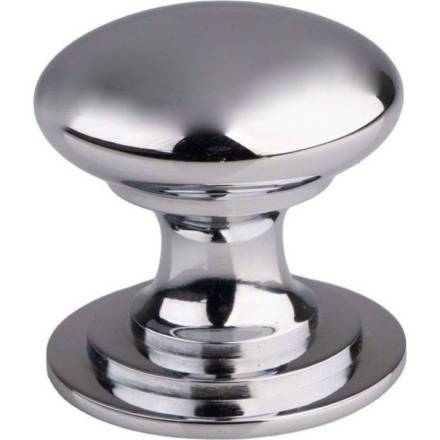 Carlisle Brass Victorian Cupboard Knob Polished Chrome 38mm